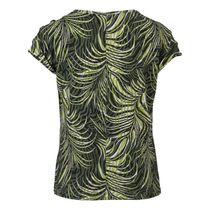 S Enjoy Shirt open schouders Army print